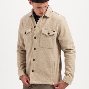 No- Excess Overshirt Button Closure Melange 29510821sn Overshirt 043 Khaki