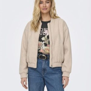 Only Onlelba Life Bomber Jacket Cc Otw Jackets 4898261 Birch Melange