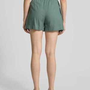 Loose fit korte broek van een mix van viscose en linnen, model ‘MYMILO’