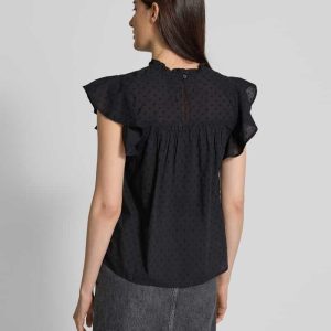 Regular fit blousetop van puur katoen, model ‘TRINE’