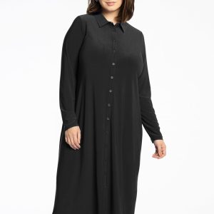 Yoek Blouse midi | Zwart | Maat 38/40