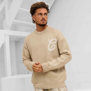 Croyez Fluffy Essence Knit Sweater Heren Beige – Maat M – Kleur: Beige | Soccerfanshop
