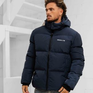 Equalité Essential Puffer Winterjas Heren Donkerblauw – Maat XXL – Kleur: Donkerblauw | Soccerfanshop