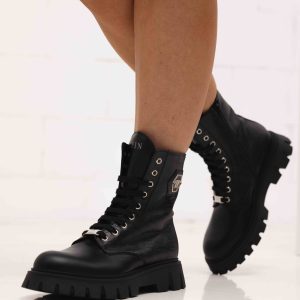 Philipp Plein Laarzen 79051 Dames/Kids Zwart – Maat 39 – Kleur: Zwart | Soccerfanshop