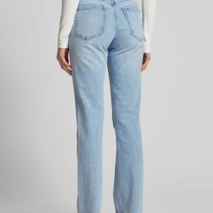 Straight fit jeans van katoenmix, model ‘TESSA’