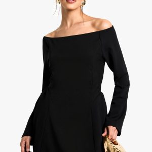 High Bardot Tie Back Skater Jurk