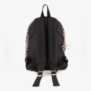 Meisjes rugzak met panterprint roze zwart