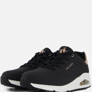 Skechers Uno Metallic Sneakers zwart Synthetisch