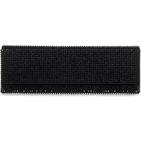 Amina Muaddi Clutches – Black Silk Satin Clutch in zwart