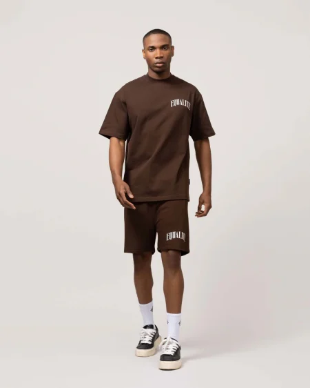 Equalité Oliver Oversized T-Shirt Heren Gebroken Bruin - Maat M - Kleur: Bruin | Soccerfanshop