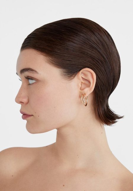 Stradivarius Set van 6 basic oorbellen  Goud OS