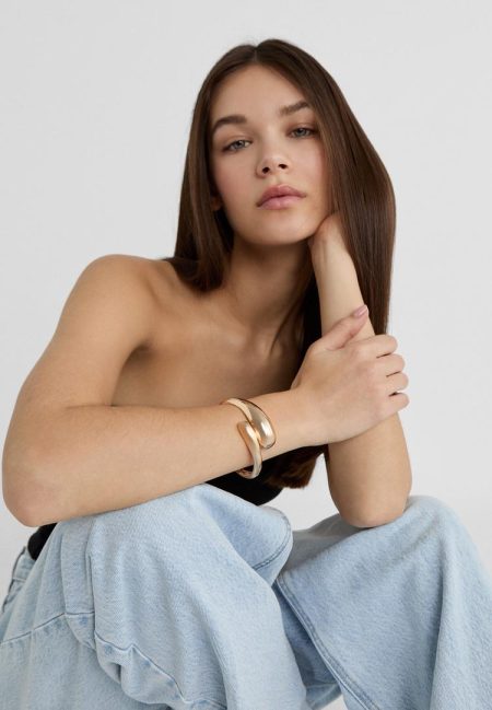 Stradivarius Harde armband  Goud OS