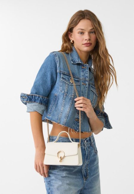 Stradivarius Schoudertas met ronde sluiting  Wit OS