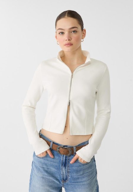 Stradivarius Riem met dubbele gegraveerde gesp  Lichtkameel 90