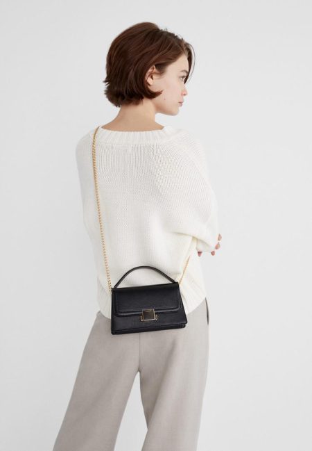 Stradivarius Schoudertas met twee hengsels  Zwart OS