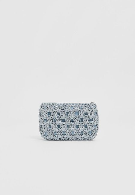 Stradivarius Crochet portemonnee  Blauw OS