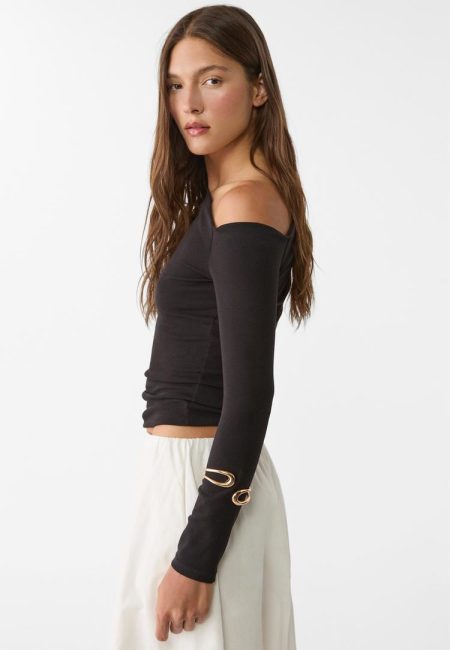 Stradivarius Onregelmatige maxi armband  Goud OS