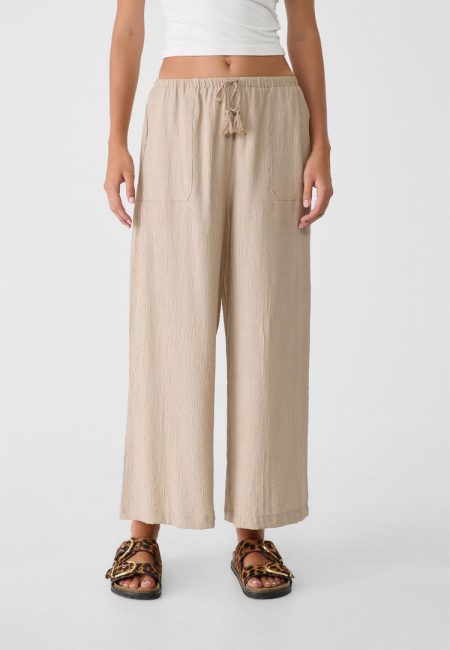 Stradivarius Soepelvallende culotte  Steen XL