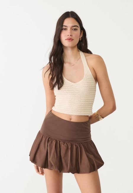 Stradivarius Balloon mini-broekrok  Bruin M