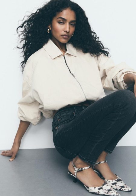 Stradivarius D09 skinny fit jeans met superhoge taille  ZWARTE DENIM WASSING 38