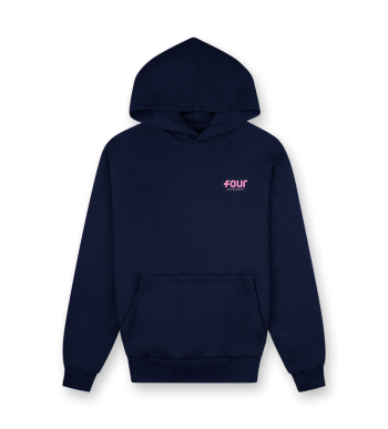 Pink Logo Hoodie Marine Blue - L