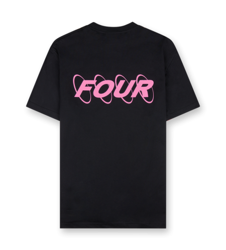 Pink Circles Logo T-shirt Black - XL