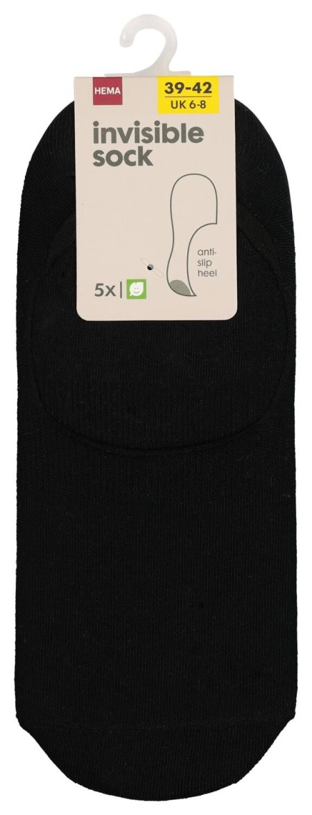 HEMA HEMA Heren Sneakersokken - 5 Paar Zwart (zwart)
