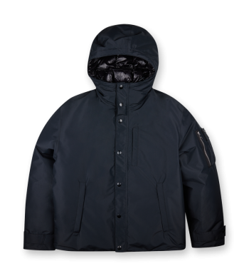 Technical Fabric Down Jacket Black - M