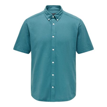 Only&Sons Tarp Slim Pique Button Down Shirt