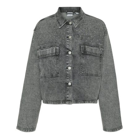Vero Moda Ellas Long Sleeve Studs Denim Shirt