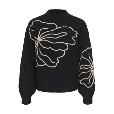 Jacqueline De Yong Jella Flower Pullover