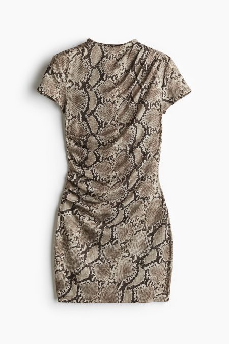 H & M - Gedrapeerde bodyconjurk - Bruin