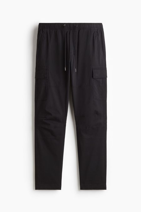 H & M - Utilitybroek - Slim Fit - Zwart