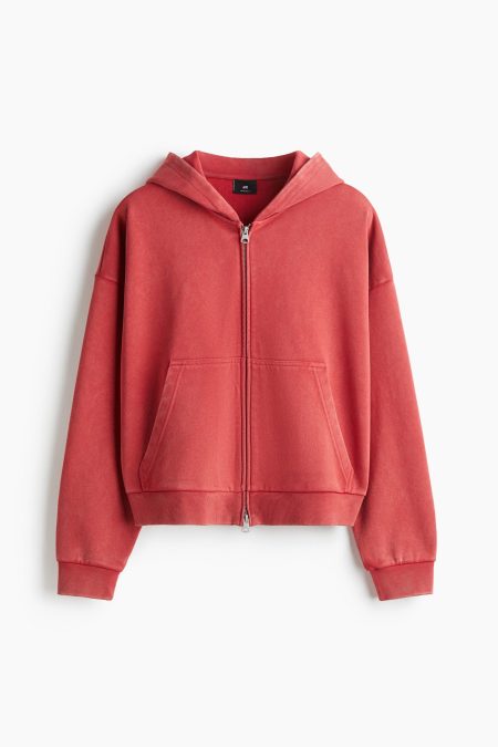 H & M - Oversized capuchonvest - Rood