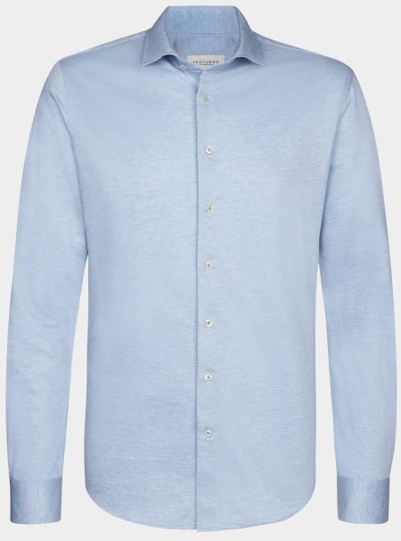 Profuomo Business hemd lange mouw Blauw PPVH30011B/M