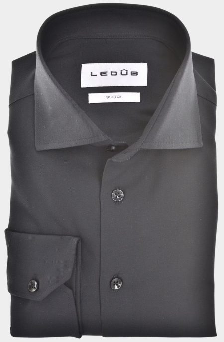 Ledub Business hemd lange mouw Zwart LE24304 MFN5 0323516/290-000-000