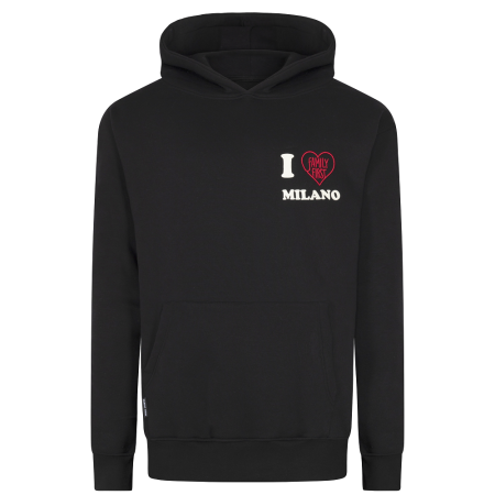 Family First Milano ''I Love Family First" Hoodie Heren Zwart - Maat XL - Kleur: Zwart | Soccerfanshop