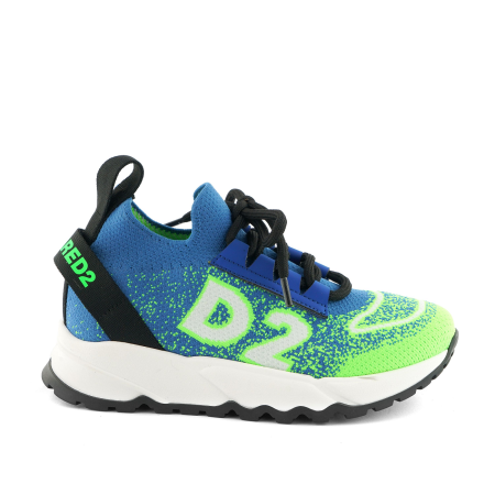 Dsquared2 Tomaia 73672 Sneaker Dames/Kids Blauw/Groen - Maat 39 - Kleur: GroenBlauw | Soccerfanshop