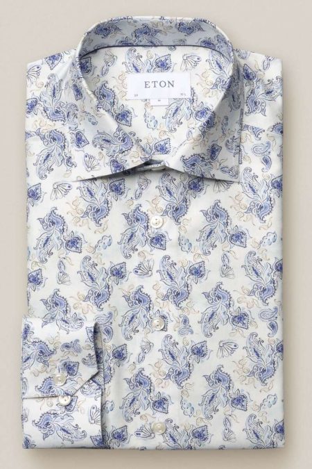 ETON Flanellen Overhemd blauw