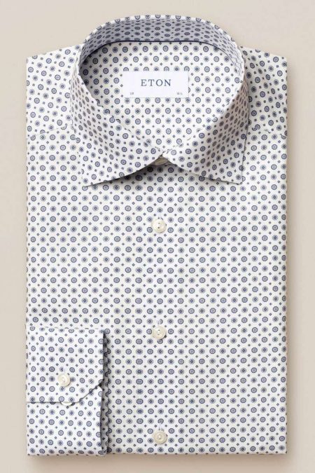 ETON Overhemd beige/blauw