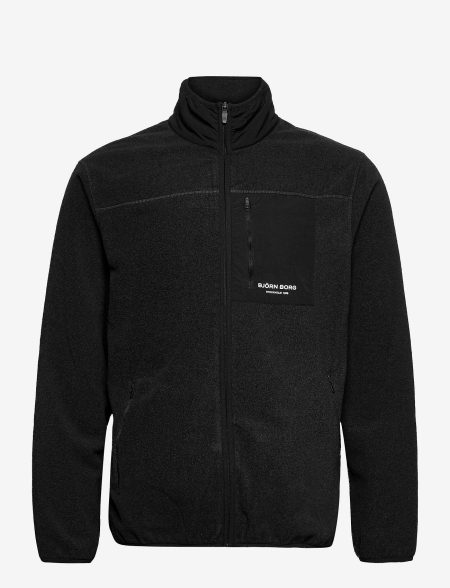 Björn Borg - Heren - STHLM Fleece Jacket - Wit/Zwart - Maat XL