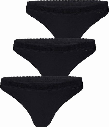 Björn Borg - Dames - Core Thong 3-Pack - Zwart - Maat XL