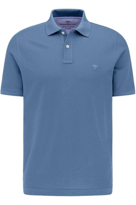 Fynch-Hatton Polo shirt Korte mouw lichtblauw