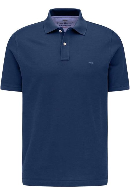 Fynch-Hatton Polo shirt Korte mouw nachtblauw