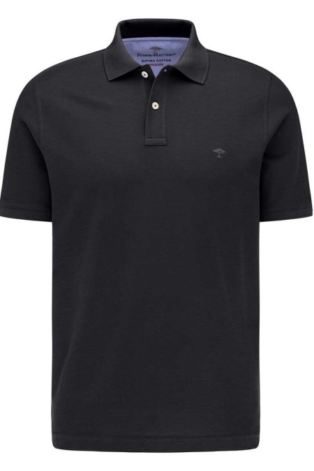 Fynch-Hatton Polo shirt Korte mouw zwart