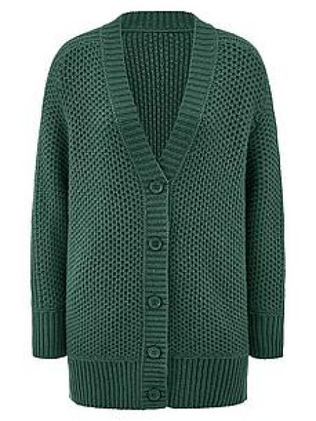 Lang vest in kasjmiermix Van Fadenmeister Berlin turquoise