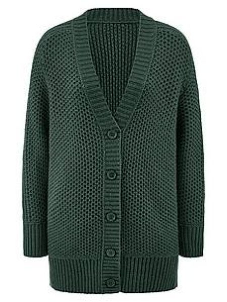 Lang vest in kasjmiermix Van Fadenmeister Berlin turquoise