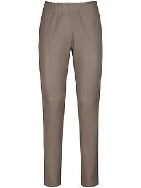 Stretchnappaleren high waist-legging Van Peter Hahn Eternal beige