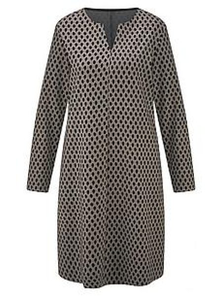 Jersey jurk lange mouwen Van Peter Hahn zwart