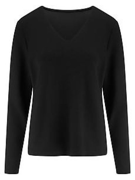 Shirt V-hals Van Peter Hahn zwart